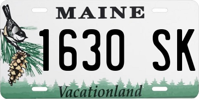 ME license plate 1630SK
