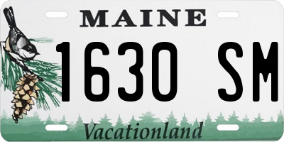 ME license plate 1630SM