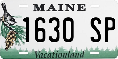 ME license plate 1630SP