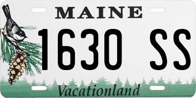 ME license plate 1630SS