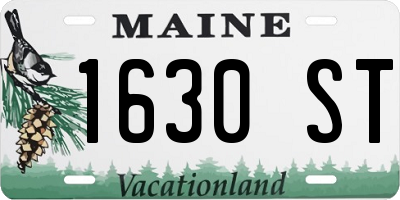 ME license plate 1630ST