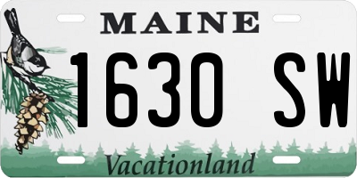 ME license plate 1630SW