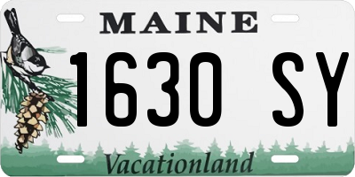 ME license plate 1630SY