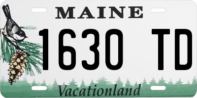ME license plate 1630TD