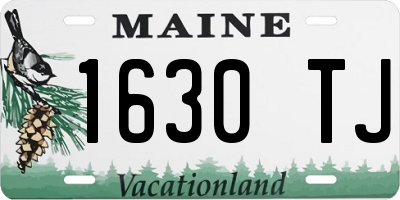 ME license plate 1630TJ