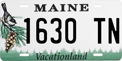 ME license plate 1630TN
