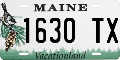 ME license plate 1630TX
