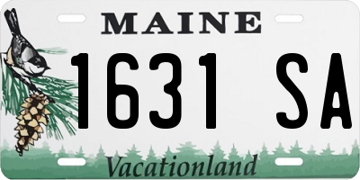 ME license plate 1631SA