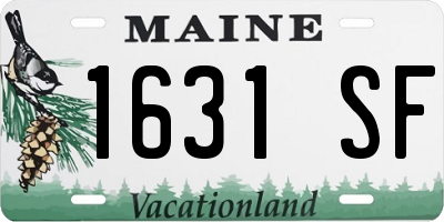 ME license plate 1631SF