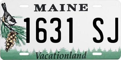 ME license plate 1631SJ