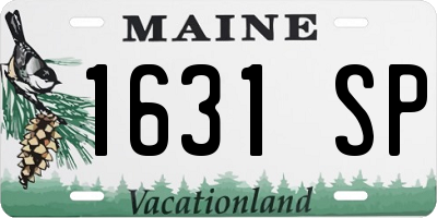 ME license plate 1631SP
