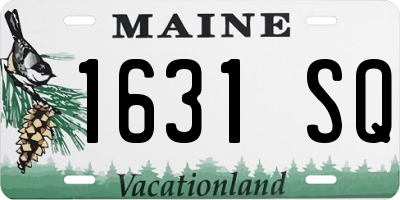 ME license plate 1631SQ