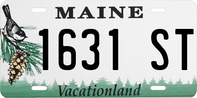 ME license plate 1631ST