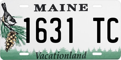 ME license plate 1631TC