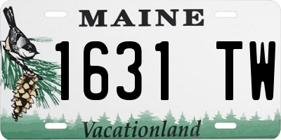 ME license plate 1631TW