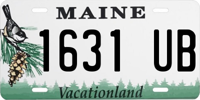 ME license plate 1631UB