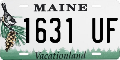 ME license plate 1631UF