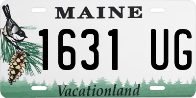 ME license plate 1631UG