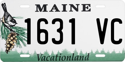ME license plate 1631VC