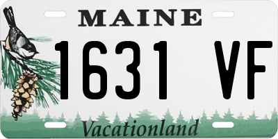 ME license plate 1631VF
