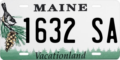 ME license plate 1632SA