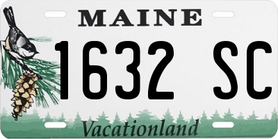 ME license plate 1632SC