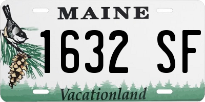 ME license plate 1632SF