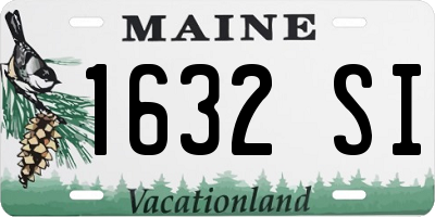 ME license plate 1632SI