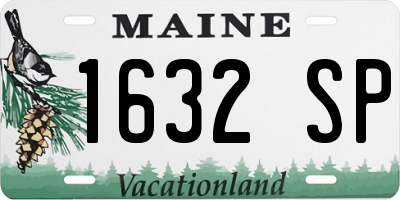 ME license plate 1632SP