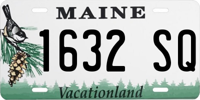 ME license plate 1632SQ