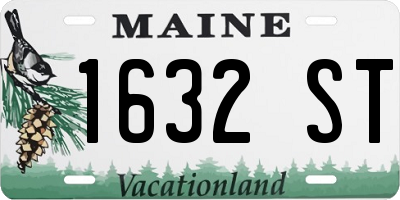 ME license plate 1632ST