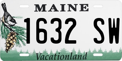 ME license plate 1632SW