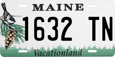 ME license plate 1632TN
