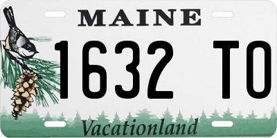 ME license plate 1632TO