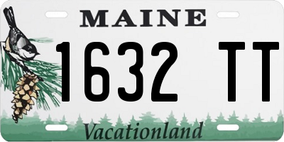ME license plate 1632TT