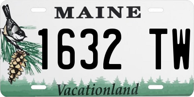 ME license plate 1632TW
