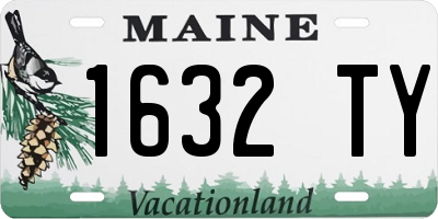 ME license plate 1632TY