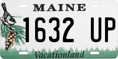 ME license plate 1632UP