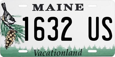 ME license plate 1632US