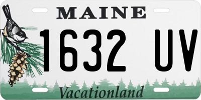ME license plate 1632UV