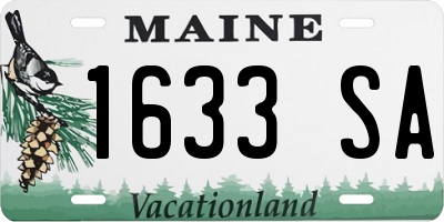 ME license plate 1633SA