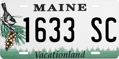 ME license plate 1633SC