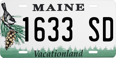 ME license plate 1633SD