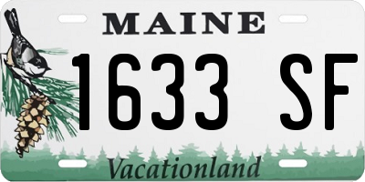 ME license plate 1633SF