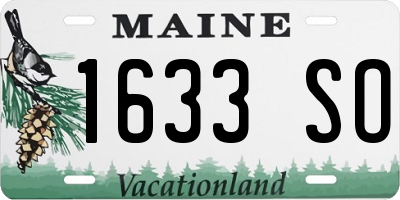 ME license plate 1633SO