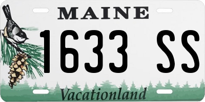 ME license plate 1633SS