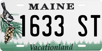 ME license plate 1633ST