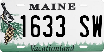 ME license plate 1633SW