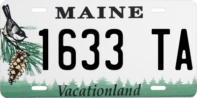 ME license plate 1633TA
