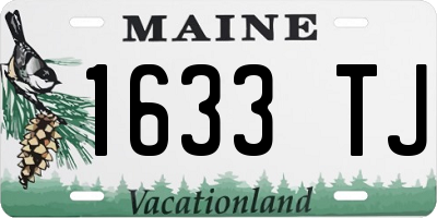 ME license plate 1633TJ
